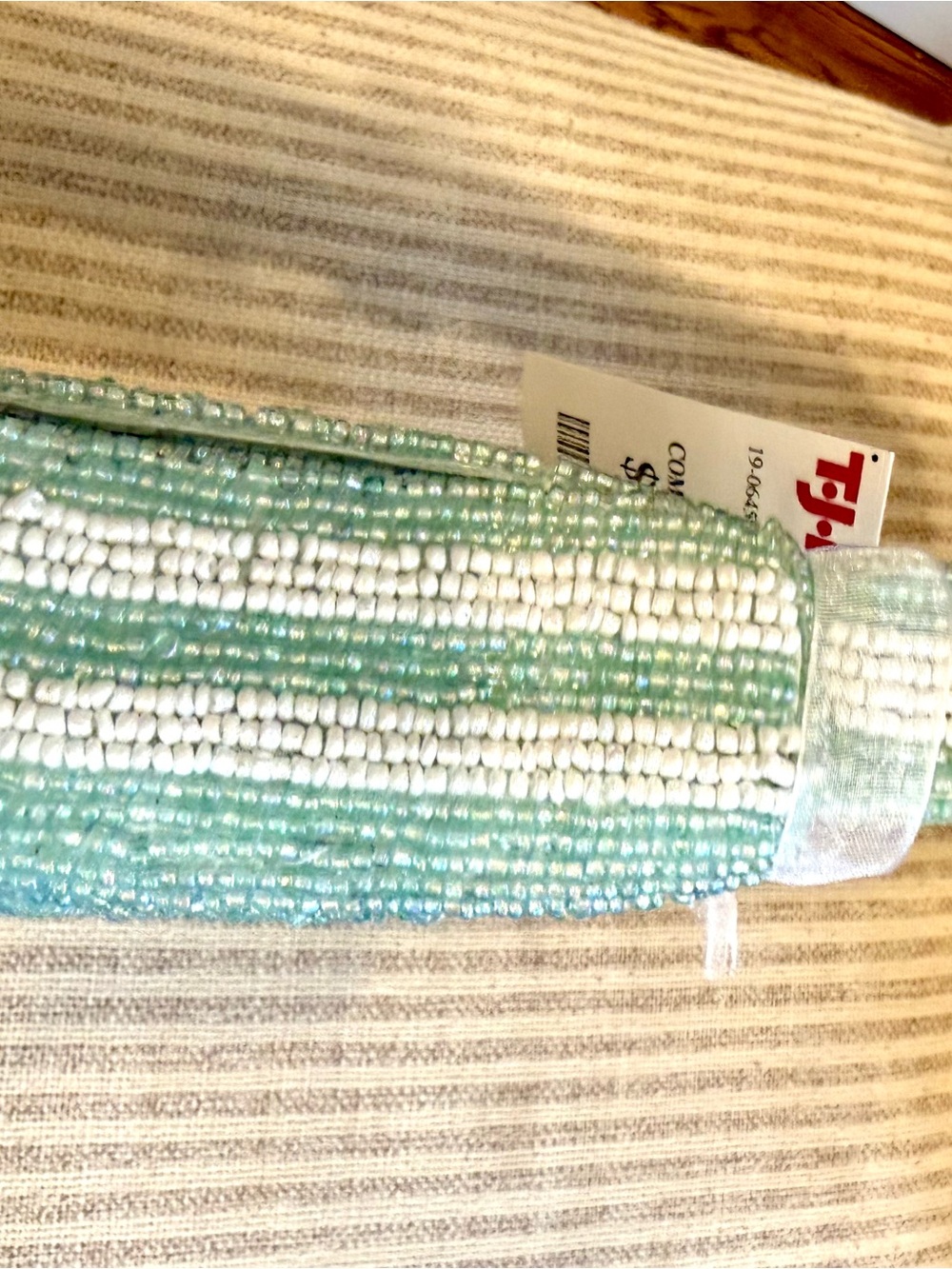 Made in India Light Blue Beaded Sailboat Shoulder Bag - Picture 6 of 8